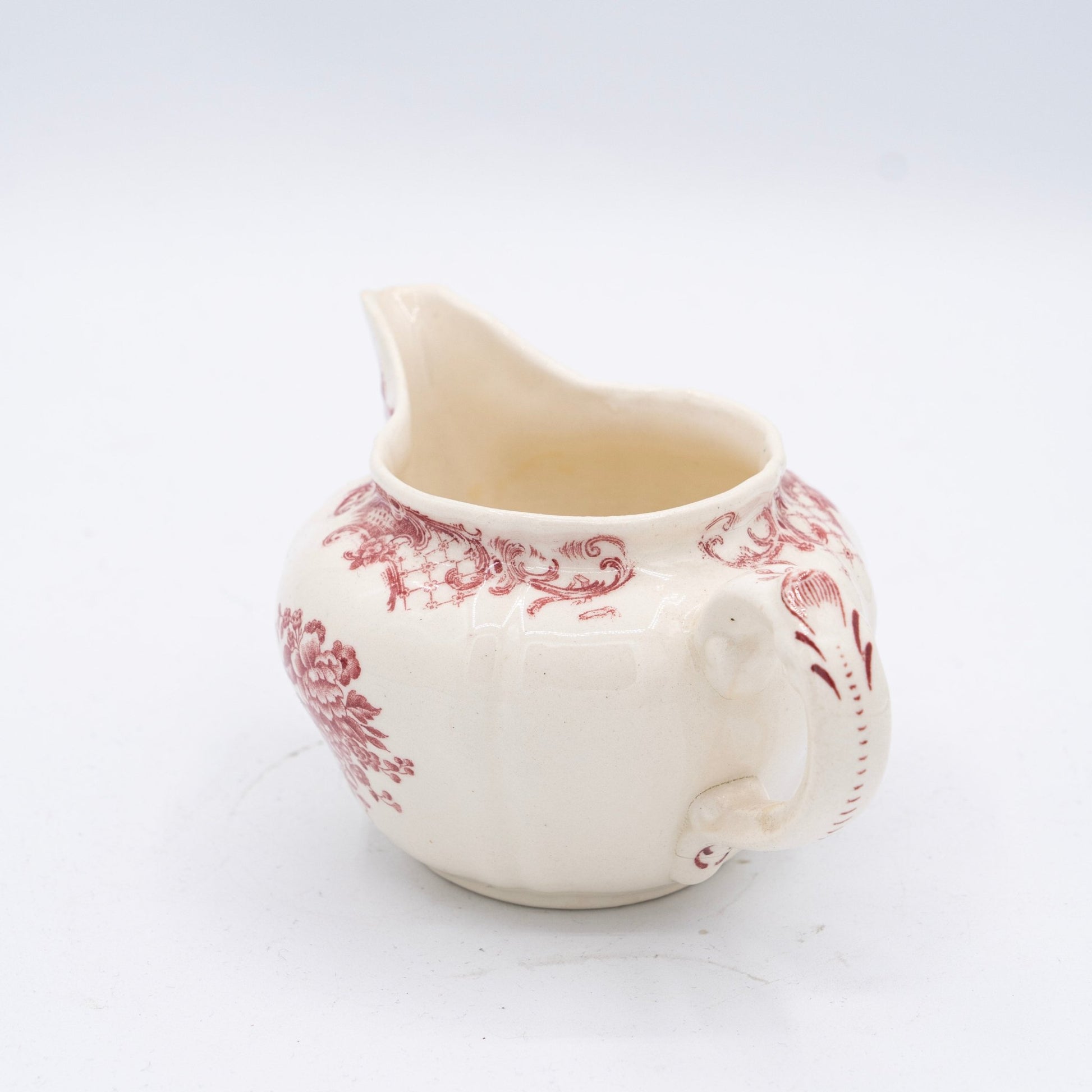 Pink Floral Transferware Creamer "Valeria" - Villeroy & Boch - 1920s - Creamer - The Vintage Tales