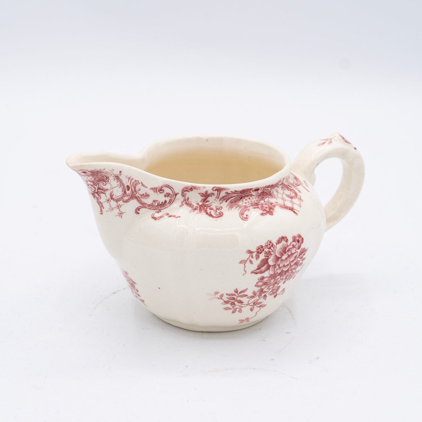 Pink Floral Transferware Creamer "Valeria" - Villeroy & Boch - 1920s - Creamer - The Vintage Tales