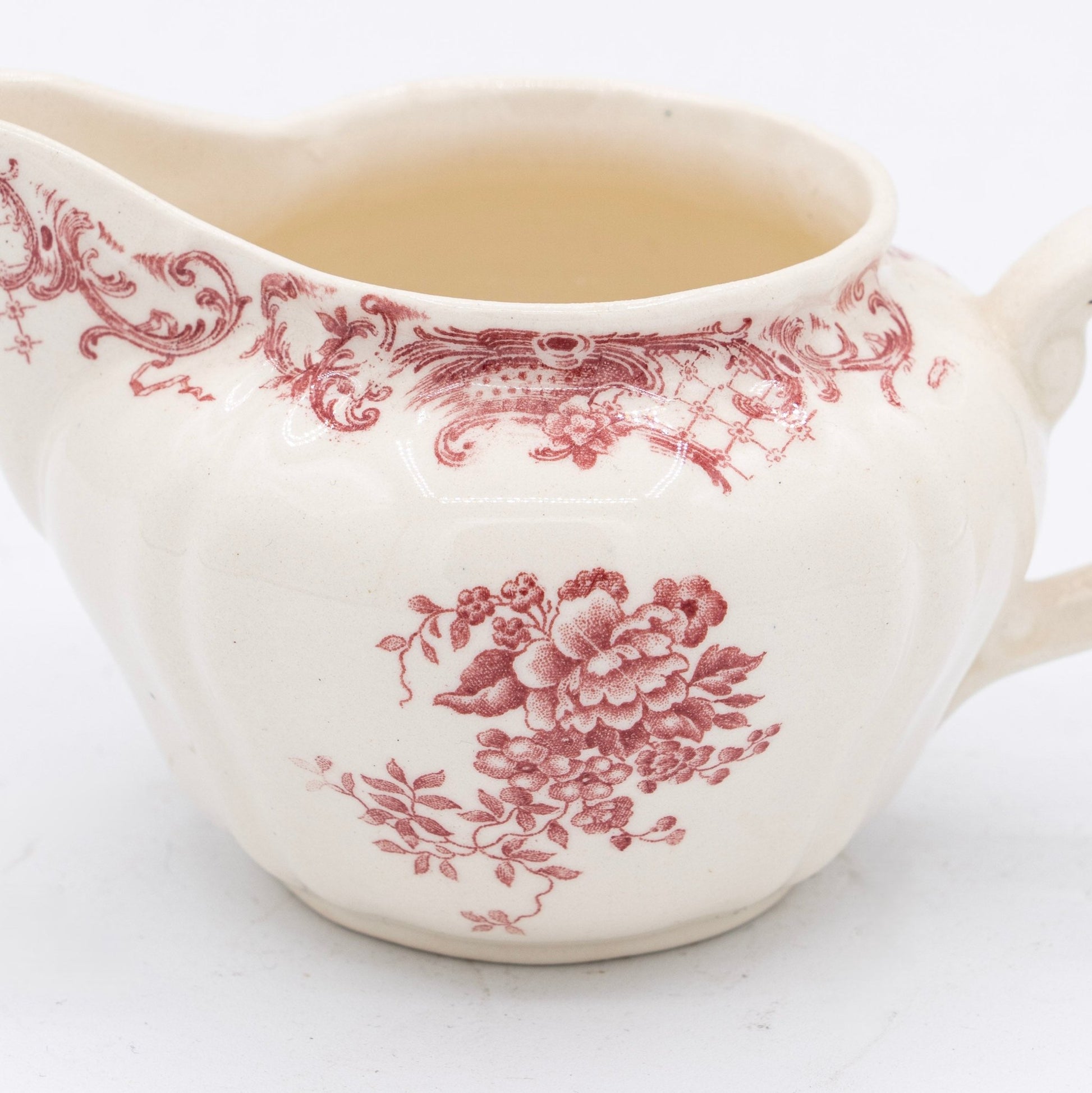 Pink Floral Transferware Creamer "Valeria" - Villeroy & Boch - 1920s - Creamer - The Vintage Tales