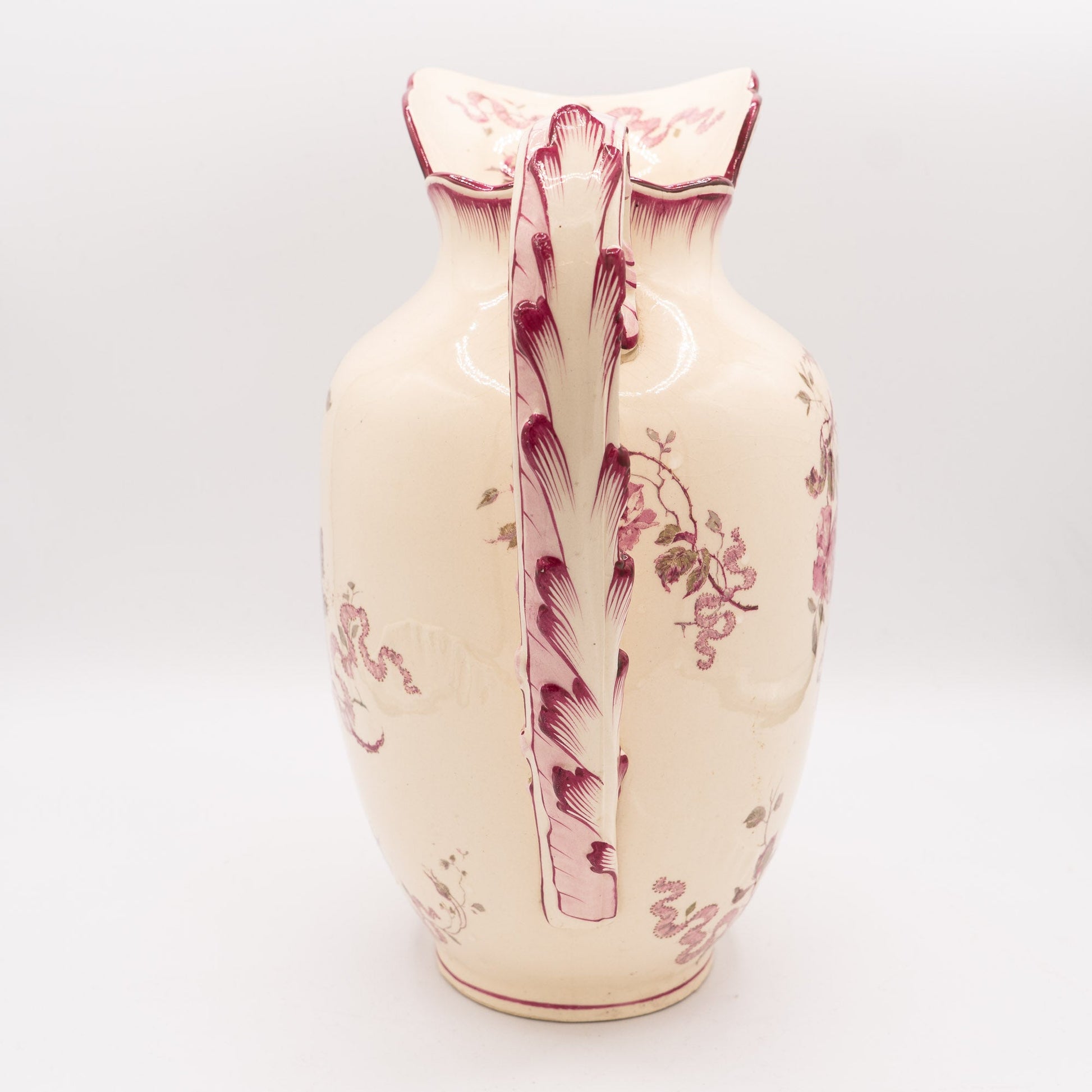 Sarreguemines “Versailles” Ewer – Utzschneider & Cie - 1900s - Pitcher & Jugs - The Vintage Tales