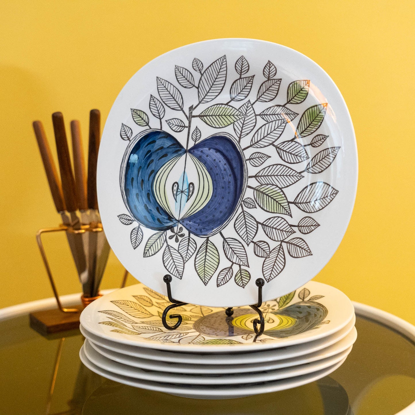 Set of Six Vintage Small Plate - Eden - Rörstrand - c1960 - Dinner Plate - The Vintage Tales