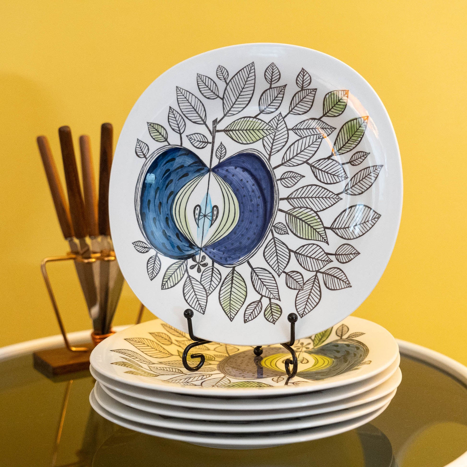Set of Six Vintage Small Plate - Eden - Rörstrand - c1960 - Dinner Plate - The Vintage Tales