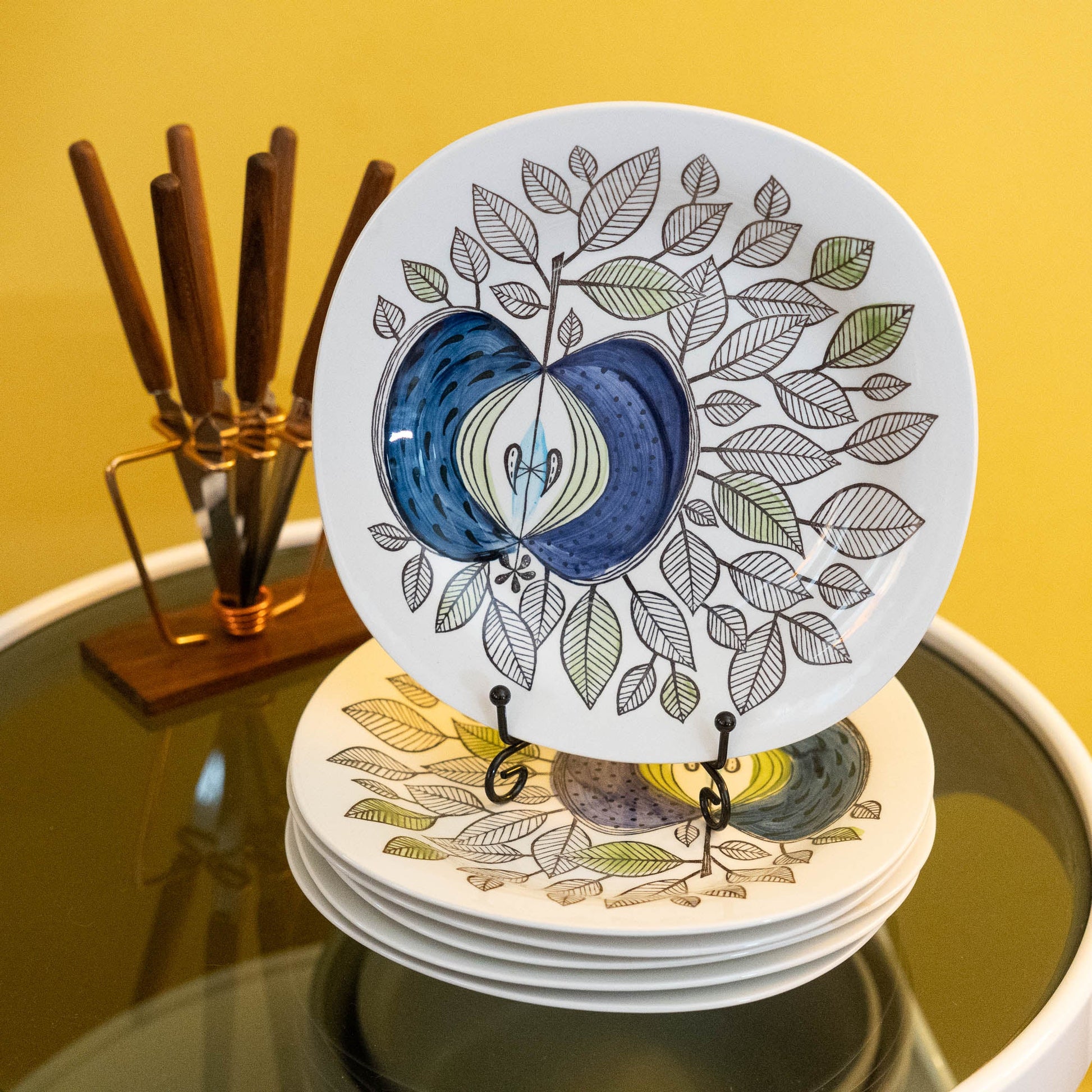 Set of Six Vintage Small Plate - Eden - Rörstrand - c1960 - Dinner Plate - The Vintage Tales