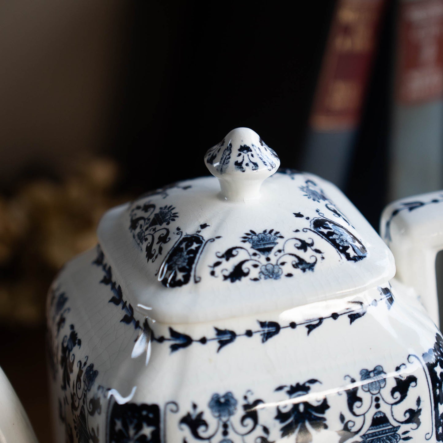 Vintage Blue & White Coffee Pot - A 1150 - Gien - c1970s - Coffee Pot - The Vintage Tales