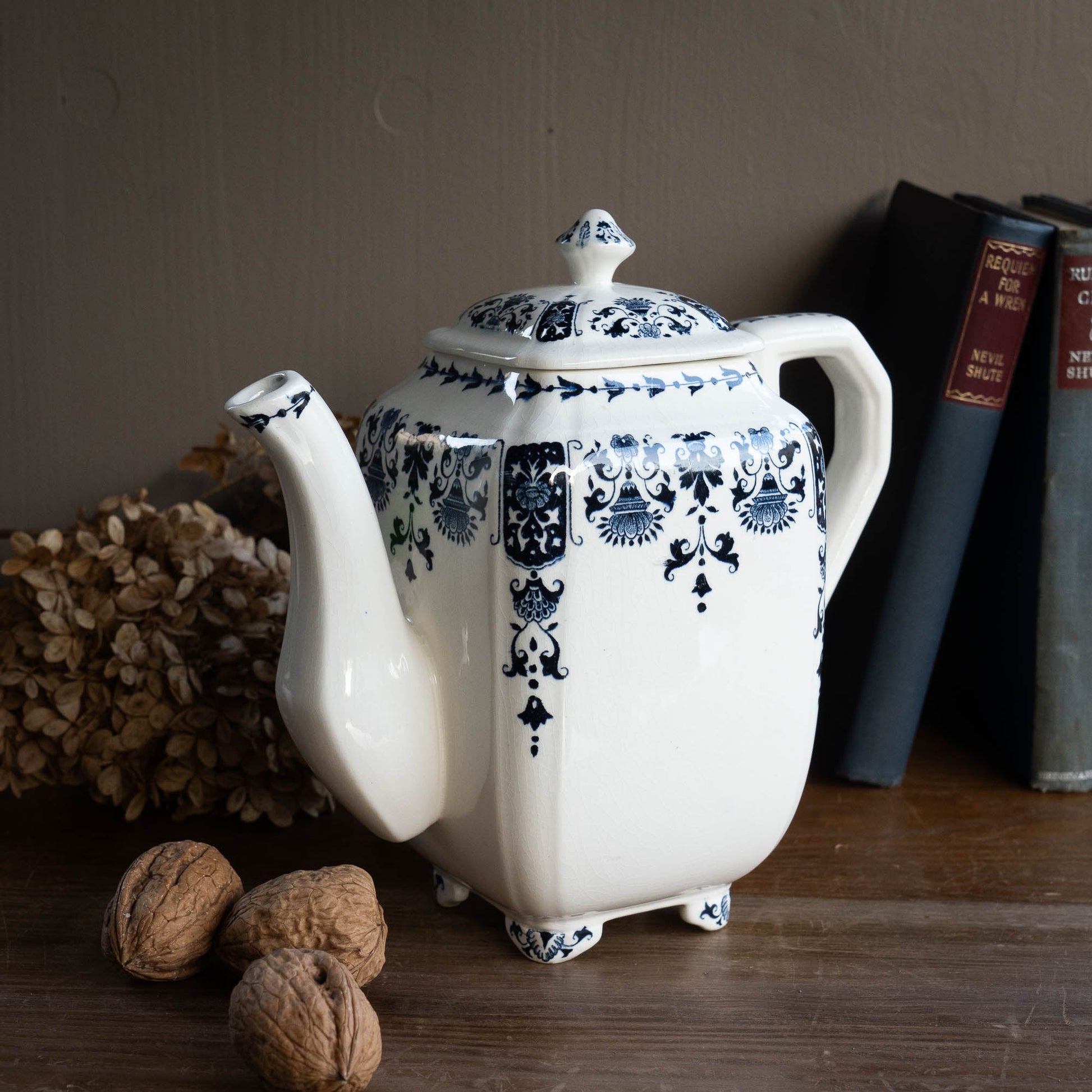 Vintage Blue & White Coffee Pot - A 1150 - Gien - c1970s - Coffee Pot - The Vintage Tales
