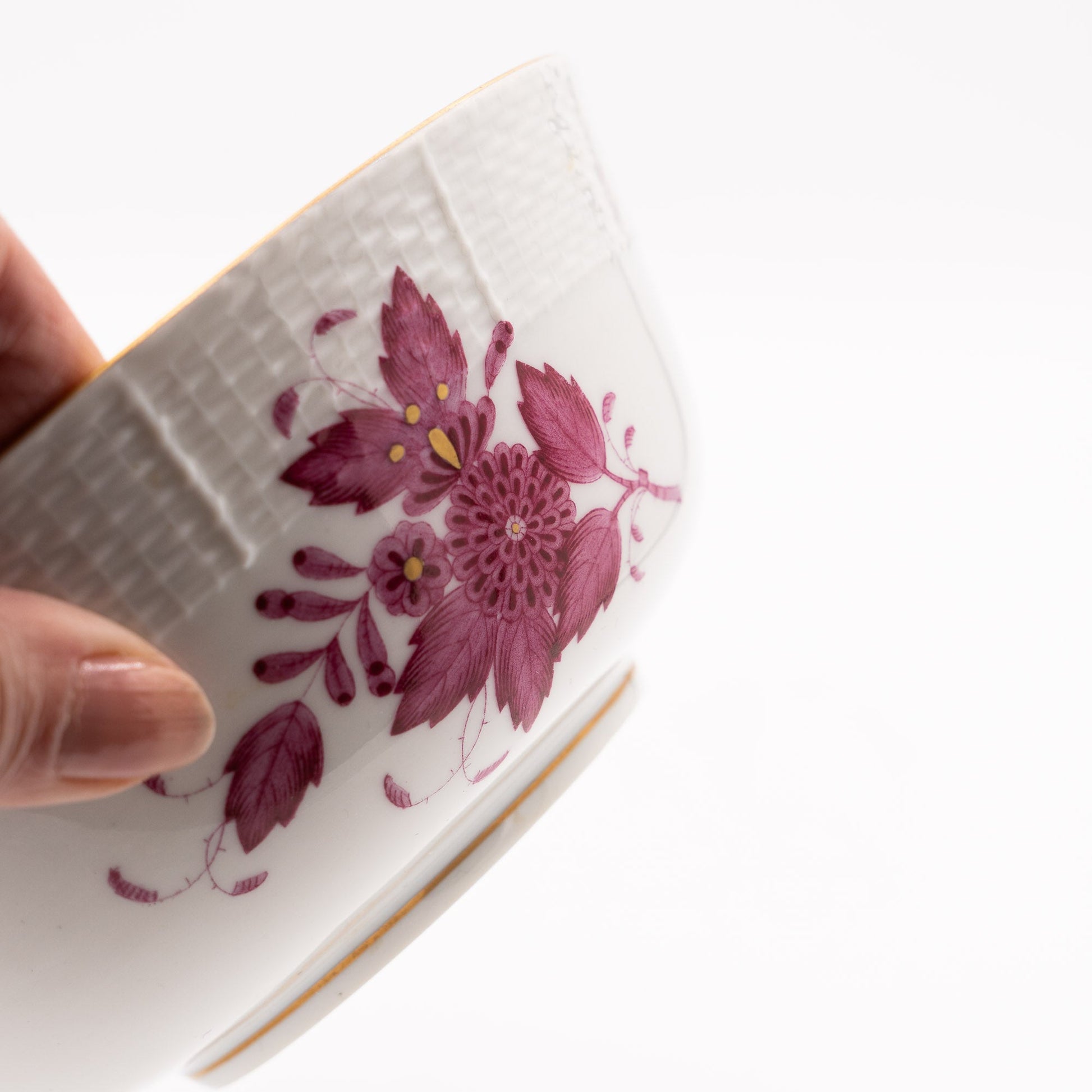 Vintage "Pink Apponyi" Bowl - Herend / Hungary - Bowl - The Vintage Tales