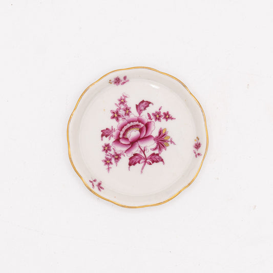 Vintage “Pink Apponyi” Round Pin/Trinket Dish – Herend, Hungary - Accents & Collectibles - The Vintage Tales
