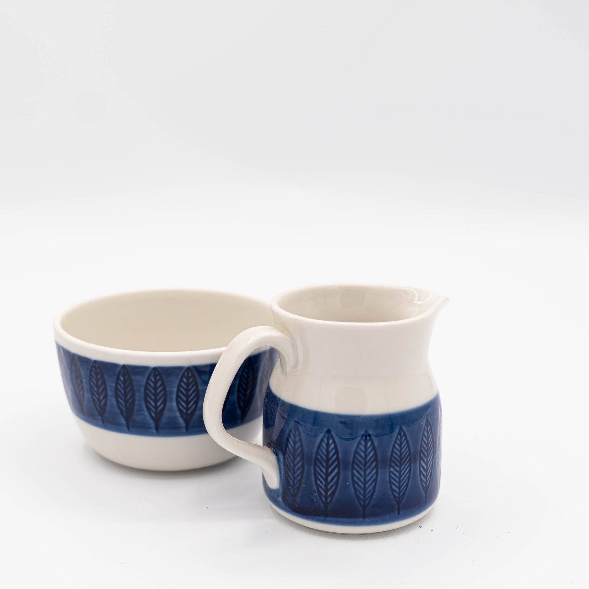 Vintage Sugar Bowl & Creamer Set - Koka Blå - Rörstrand - c1950s - Sugar&Cream - The Vintage Tales