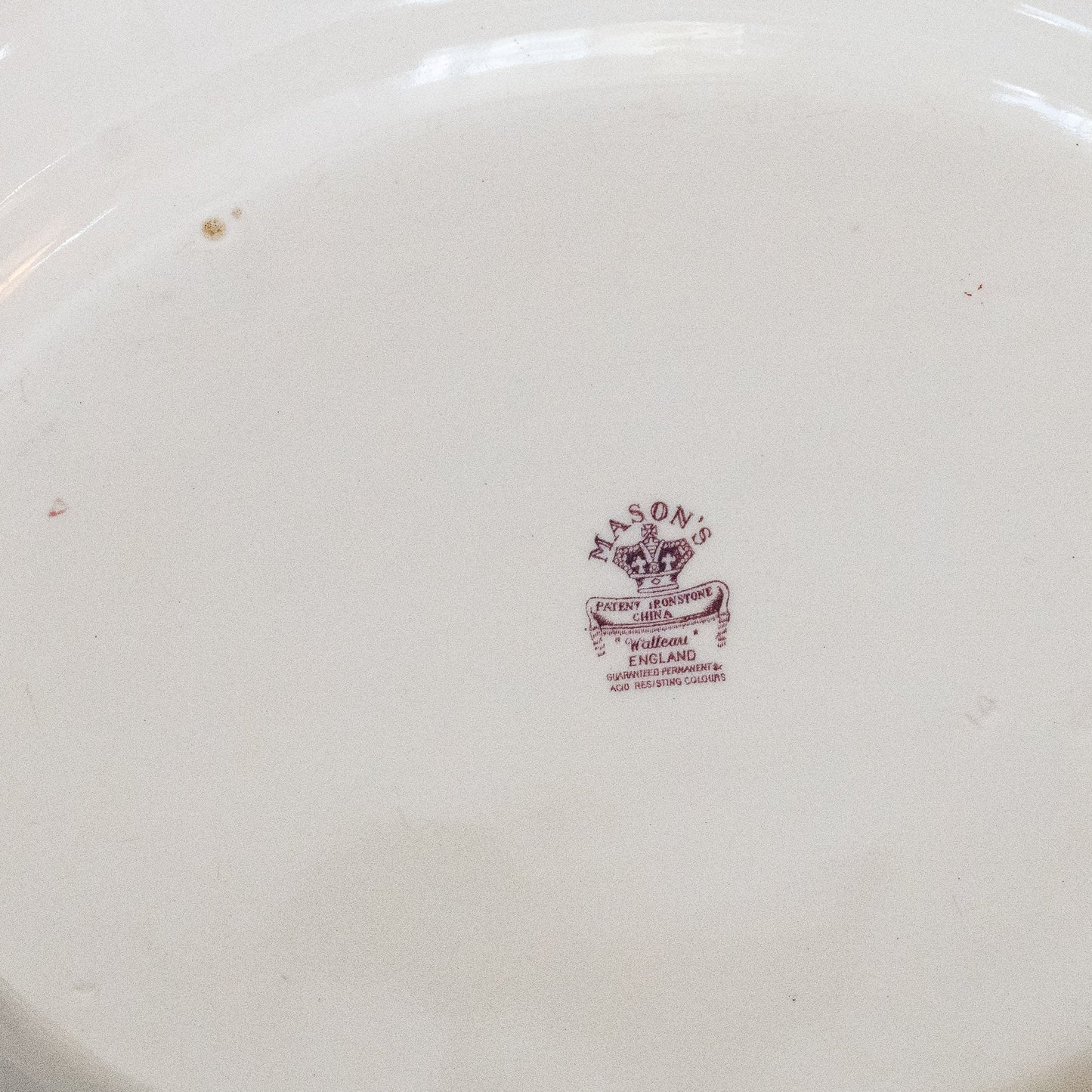 Vintage “Watteau” Oval Serving Platter - Purple/Mulberry Transferware - Mason's - 1950s - Serving Plate - The Vintage Tales