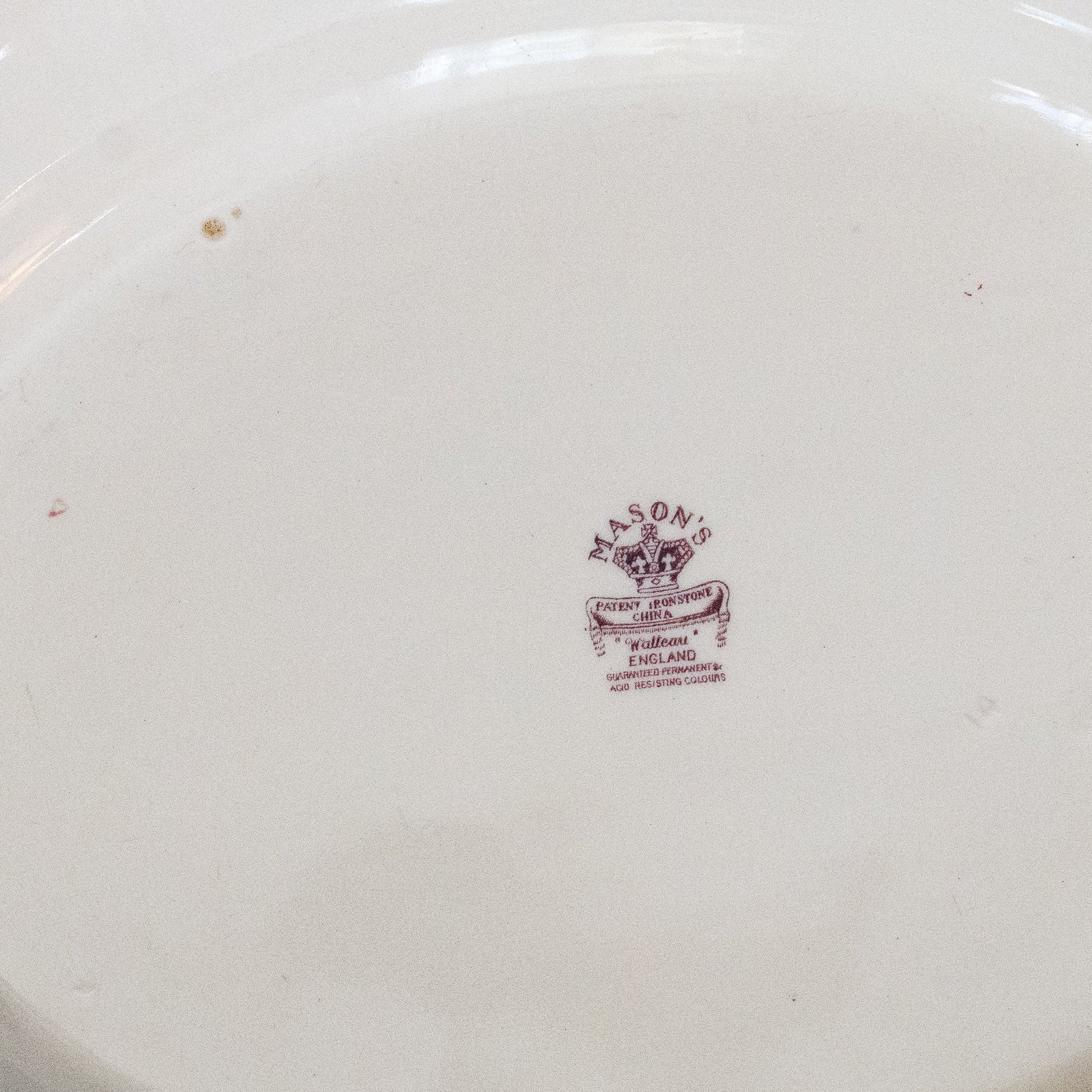 Vintage “Watteau” Oval Serving Platter - Purple/Mulberry Transferware - Mason's - 1950s - Serving Plate - The Vintage Tales